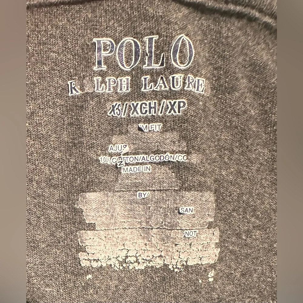 MENS POLO RALPH LAUREN SLIM FIT WICKING GRAY COTTON CREW NECK UNDERSHIRT - XS